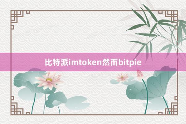 比特派imtoken然而bitpie