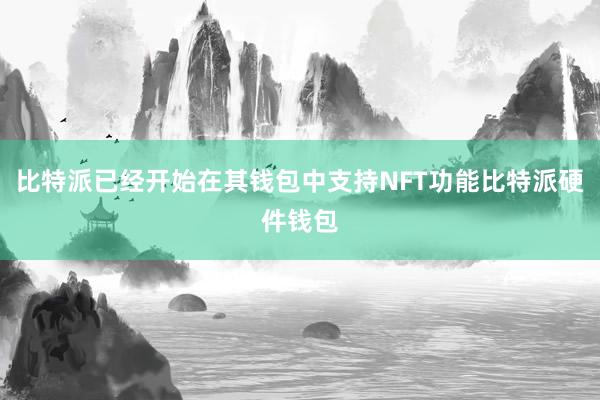 比特派已经开始在其钱包中支持NFT功能比特派硬件钱包