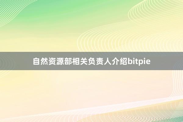 自然资源部相关负责人介绍bitpie