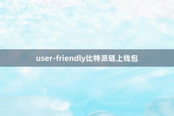 user-friendly比特派链上钱包