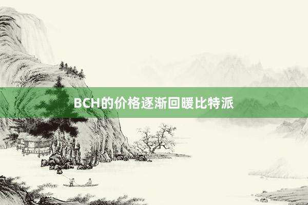 BCH的价格逐渐回暖比特派