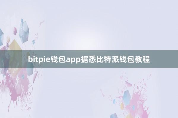 bitpie钱包app据悉比特派钱包教程