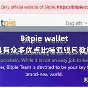 Bitpie wallet具有众多优点比特派钱包教程