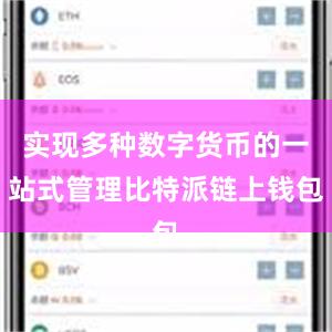 实现多种数字货币的一站式管理比特派链上钱包