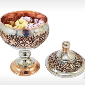 قندان مسی پایه دار ، سَبک مسفام ، مدل پامچال