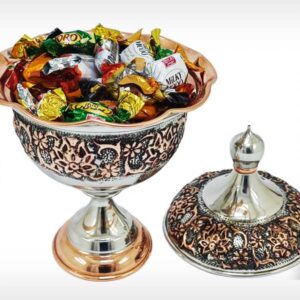 شکلات خوری مسی گنبدی ، سَبک مسفام ، مدل لاله zm104