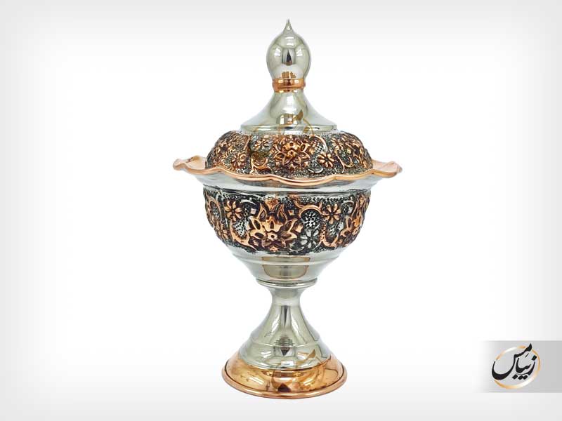 قندان مسی گنبدی ، سَبک مسفام ، مدل لاله - Image 3