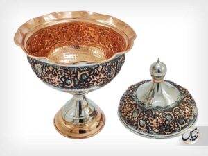 آجیل خوری مسی گنبدی ، سَبک مسفام ، مدل لاله zm105